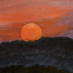 夕陽　　油彩画原画 3枚目の画像