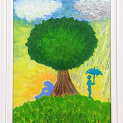 原画 油彩画 【夢の国】 原画 油彩画 【夢の国】 絵画 油彩画 油絵「サンミッシェル通り