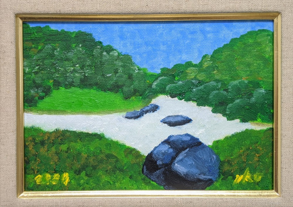 名園の風景　　油彩画原画 1枚目の画像