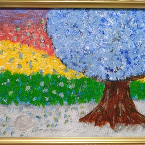 【絵画】ネイチャーアート　「ヤマメ」原画 0_9fe5f3c12ca4ca610ffd8457b1e5