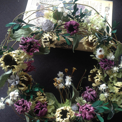 クレイフラワー♡フラワーリース♡花の妖精さん♡ハンドメイド 【公式