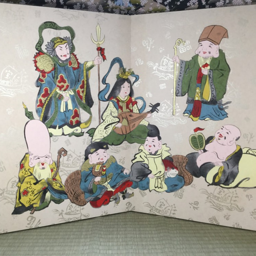 今話題のアイテムを 日本画家 七宮賢司/画 三点 28cm×2面・高さ