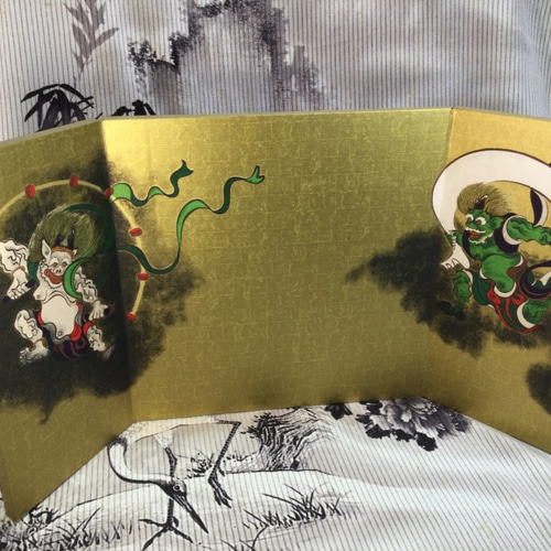 三曲一隻 屏風 ～風神雷神～ 立体・オブジェ J style art Kz