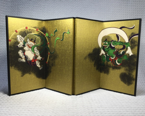 最終価格！風神雷神フィギュア&ミニ金屏風4曲 最終価格！風神雷神フィギュア&ミニ金屏風4曲 - メルカリ