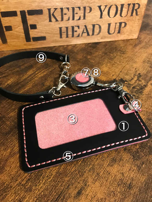 7色の革から自由にカスタマイズ！I Dケース カードケース  パスケース 名入れ無料 2枚目の画像