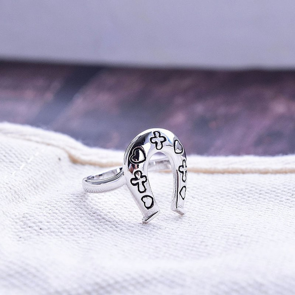 JE-R030【925純銀】馬蹄 信仰與關愛的烙印 戒指 第5張的照片
