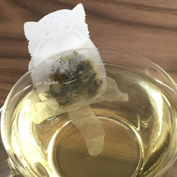 マヌルネコのティーバッグ　白牡丹（中国茶）　3ｐ入 2枚目の画像