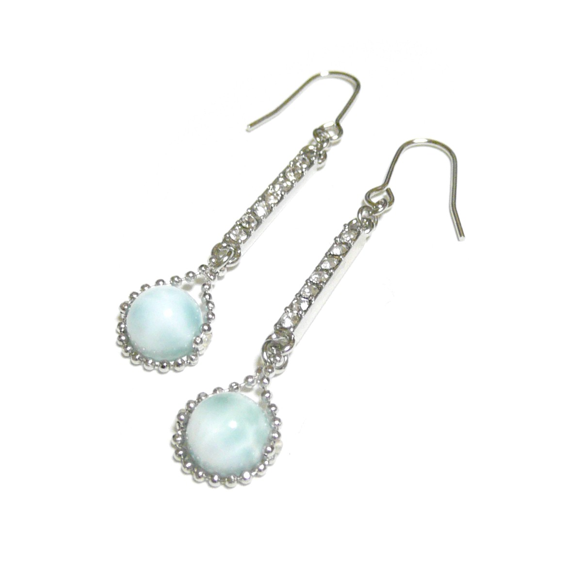 【縦/一文字】ラリマーのピアス