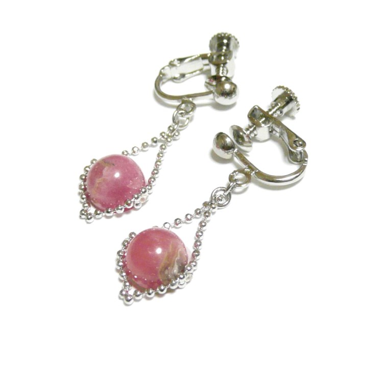 【ティアフォルム】アルゼンチンインカローズのイヤリング