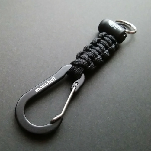 カラビナキーホルダー□オールブラック□mont-bellカラビナ・ノース