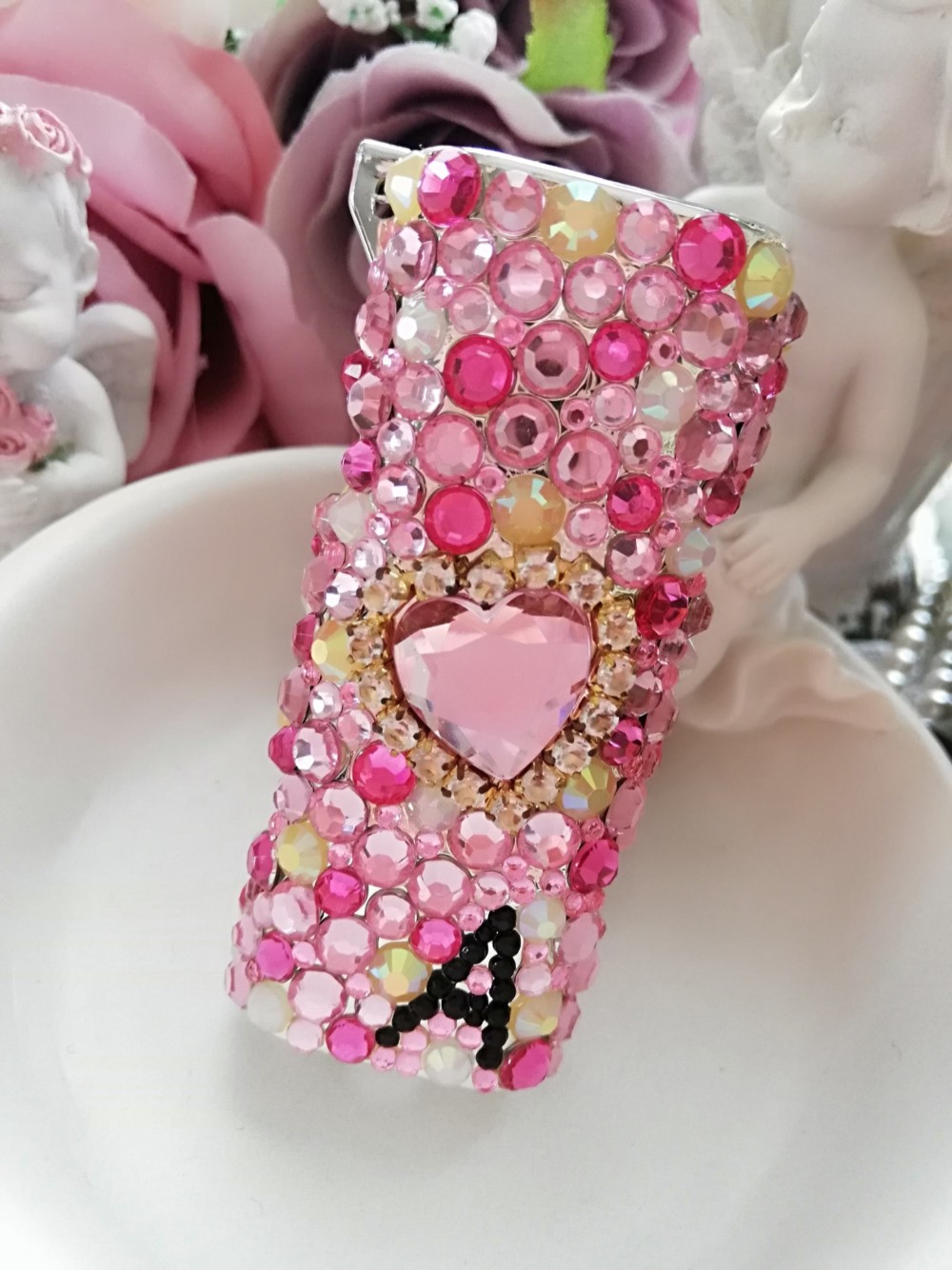 ぴめ デコケース デコ*ﾗｲﾀｰｹｰｽ*ﾌﾟﾛﾃﾞｺｱｰﾃｨｽﾄ製作*姫系*プリンセス*ハート*ピンク その他