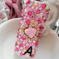 デコ*ﾗｲﾀｰｹｰｽ*ﾌﾟﾛﾃﾞｺｱｰﾃｨｽﾄ製作*姫系*プリンセス*ハート*ピンク 1枚目の画像