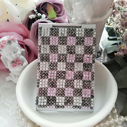 デコﾐﾗｰ*キラキラ*ダミエ柄*ピンク*大人*カワイイ* その他ケース