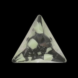 三角形寶石耳環/耳環-透明 第3張的照片