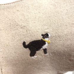 《立体 布マスク》可愛い猫ちゃん刺繍のハンドメイドマスク③ 3枚目の画像