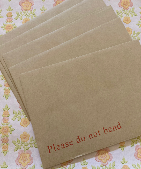 イギリス 茶封筒 Please do not bend 7枚 ** 封筒・便せん noin noin