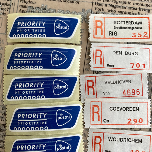 オランダ 郵便ラベル 10枚セット ** シール・ステッカー noin noin