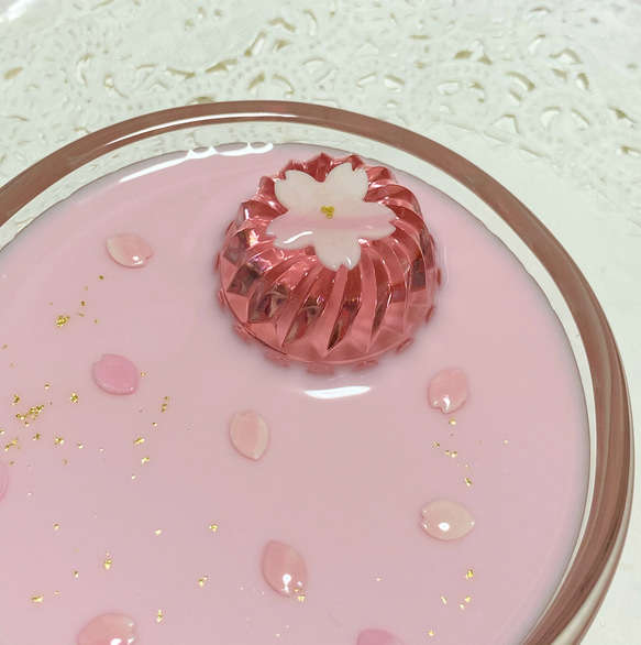 桜ゼリーのアクセサリートレイ(ピンク) 3枚目の画像