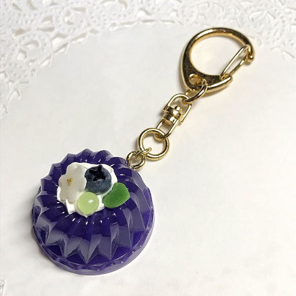 再販！ブルーベリーflowerゼリーのキーホルダー キーホルダー Tea Time