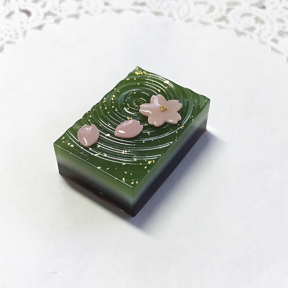 再販！桜☆抹茶羊羹のキーホルダー 2枚目の画像