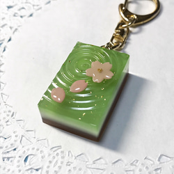再販！桜緑茶羊羹のキーホルダー 2枚目の画像