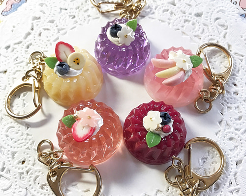 再販✖︎3☆選べる5種類！フルーツゼリーのキーホルダー キーホルダー