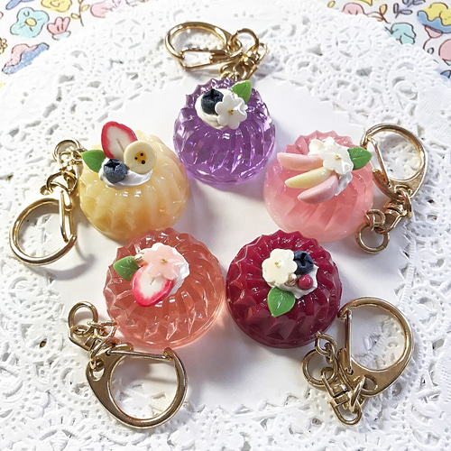 再販✖︎3☆選べる5種類！フルーツゼリーのキーホルダー キーホルダー