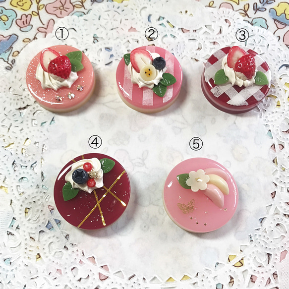 再販✖︎4☆選べる5種類！彩りケーキのポニーフック2 2枚目の画像