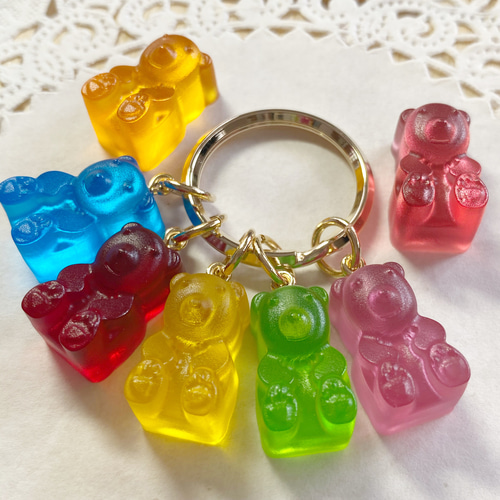 再販！お好きなカラーで☆彩りくまグミキーホルダー キーホルダー Tea 