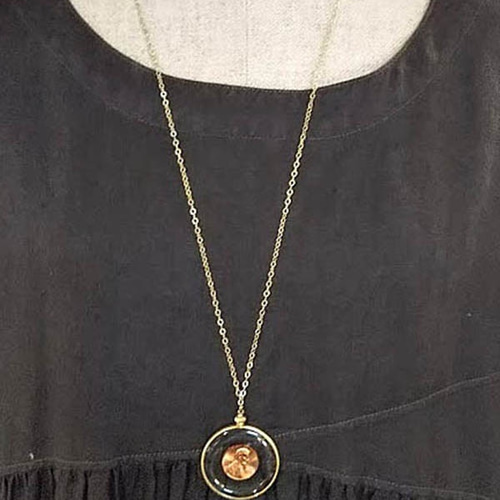 1975年の1セントラッキーコインネックレス ネックレス