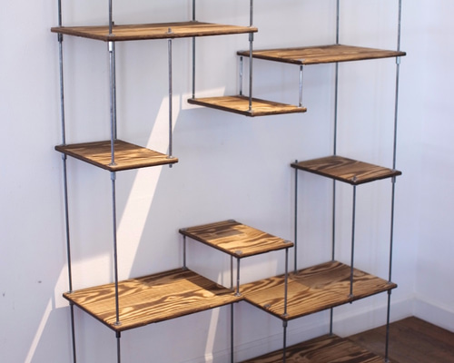 wood iron shelf 1300*910*300 棚・シェルフ・ラック 造形壱國 ikoku  