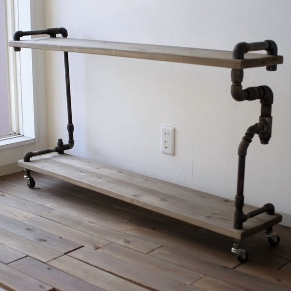 wood iron shelf 1150*1200*210〈グレイッシュカラー〉（wood iron 