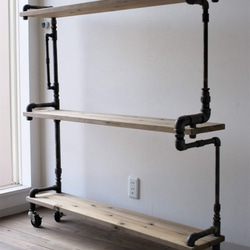 即納】 iron shelf 620*600*180〈サンドカラー〉 アイアン 棚 シェルフ