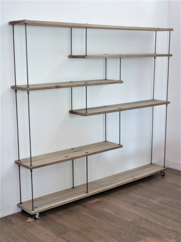 wood iron shelf 1325*1200*225 アイアン シェルフ ディスプレイ 棚