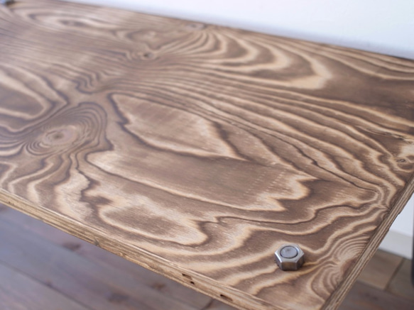 wood iron table 4枚目の画像