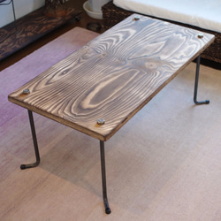 wood iron table 2枚目の画像