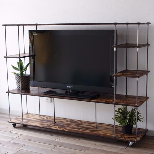 wood iron shelf 915*1200*300 テレビ台・テレビボード 造形壱國 ikoku