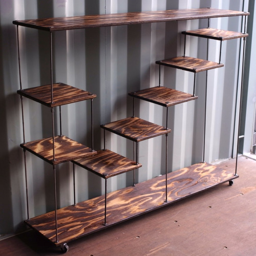 wood iron shelf 1150*1200*225〈ナチュラル色〉 wood iron shelf 1150*1200*225〈ナチュラル色〉（楽天市場