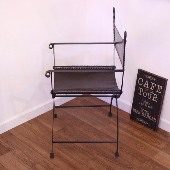 【一点限定SALE】iron folding chair 2枚目の画像