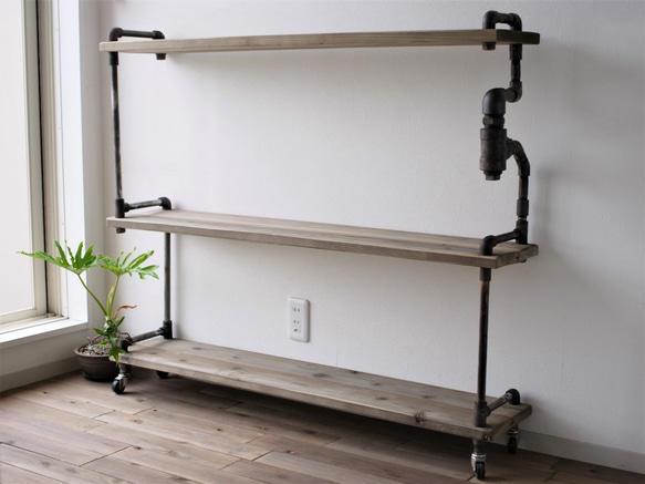 【現品限り】vintage iron shelf 1040*1210*237 3枚目の画像