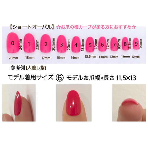 Ongle blanc/サイズチェックセット/チップサイズ確認チップ