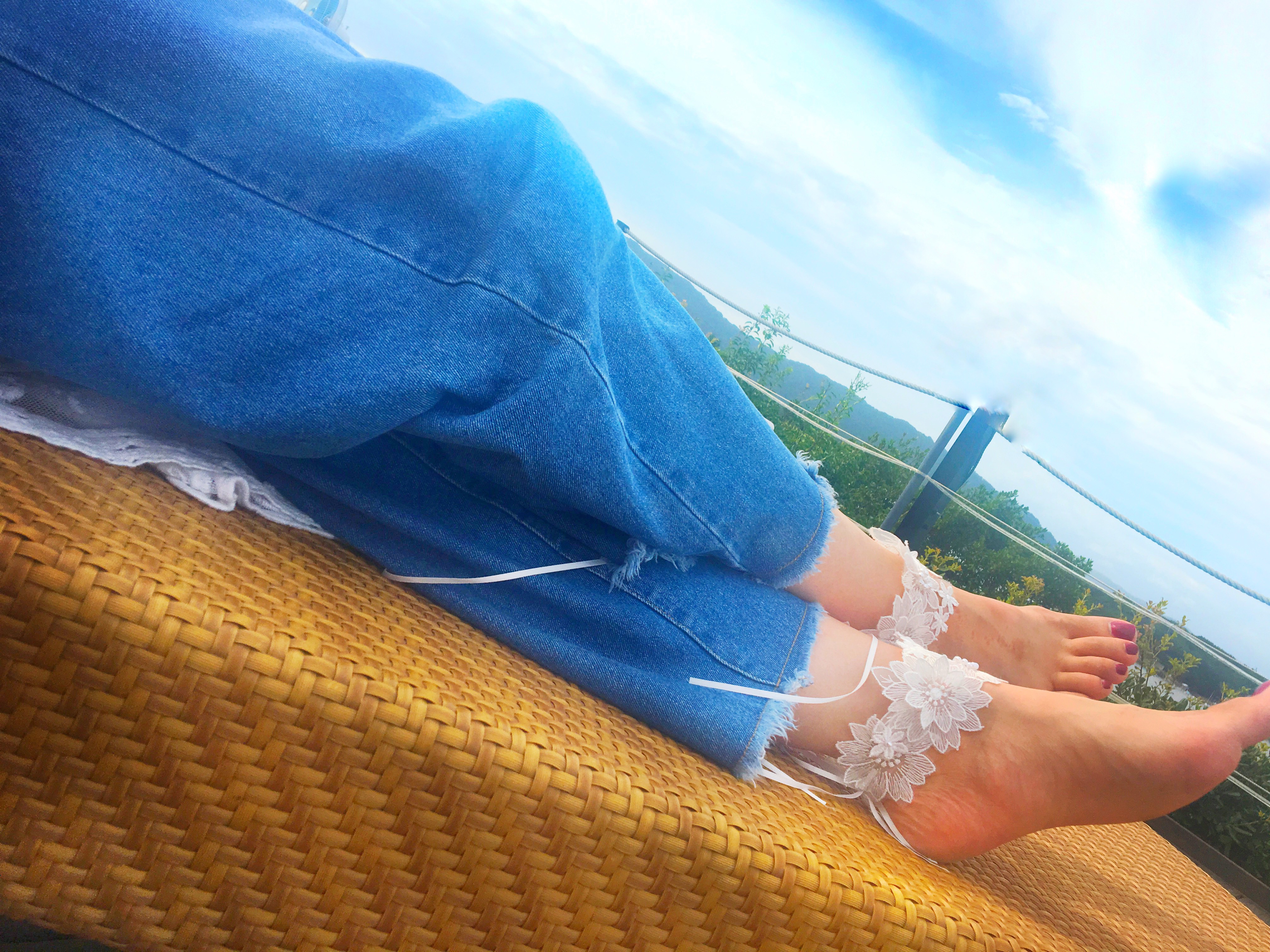 ベアフットレース　アンックレット＊ガーター（ベアフットサンダル）