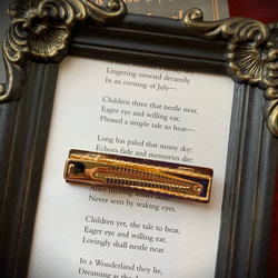 『天使の祈り/緑』スチームパンク ヘアクリップ 4枚目の画像