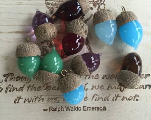 ガラスのどんぐりセット P チャーム ごまうさ 通販 2076275｜Creema