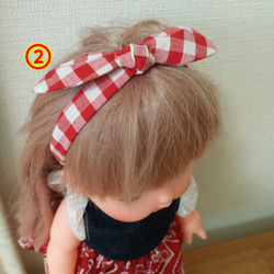 メルちゃんsizeのヘアバンド② 3枚目の画像