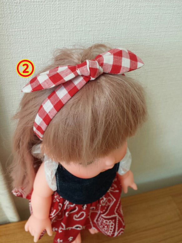 メルちゃんsizeのヘアバンド② 3枚目の画像