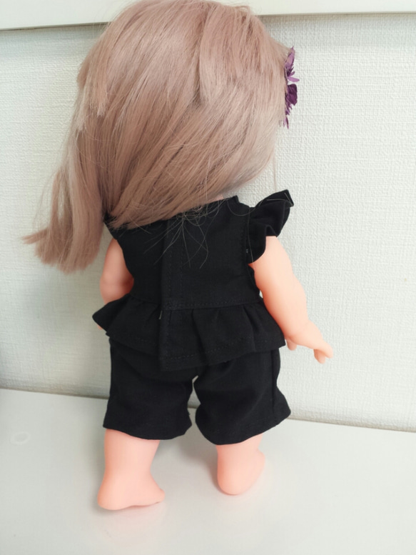 メルちゃんsizeのセットアップ【黒】 2枚目の画像