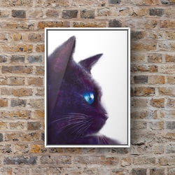 空色の瞳の黒猫A4ポスター 1枚目の画像