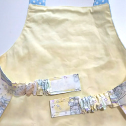 子供用エプロン&三角巾/サイズ: 110～120cm「パステルカラーのメリーゴーランド(黄色 )」 epus110‐2 7枚目の画像