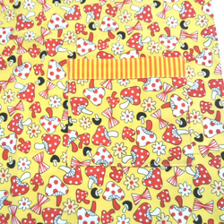 子供用エプロン&三角巾/サイズ: 110～120cm「水玉模様のキノコ」 epus110‐10 3枚目の画像